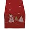 DII® 70" Red Embroidered Snowman Table Runner